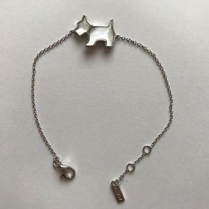 AGATHA PARIS Scottish Terrier/Scottie Dog Thin Silver Chain Bracelet